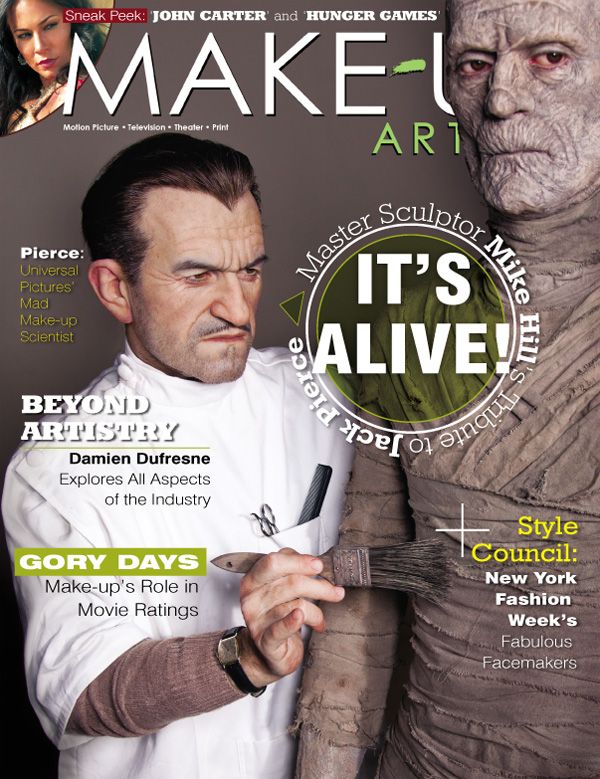 MAKE-UP ARTIST magazine side cover Issue 95 March/April 2012
