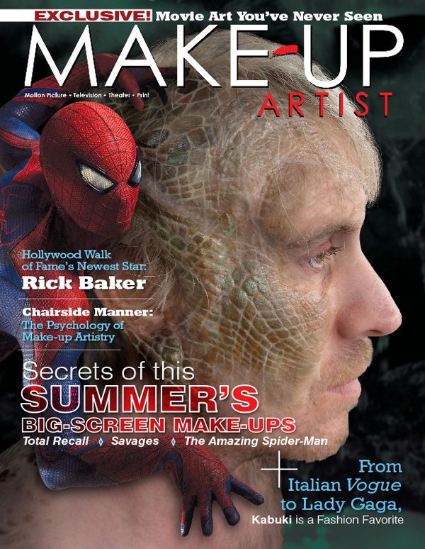 MAKE-UP ARTIST magazine side cover Issue 97 July/August 2012