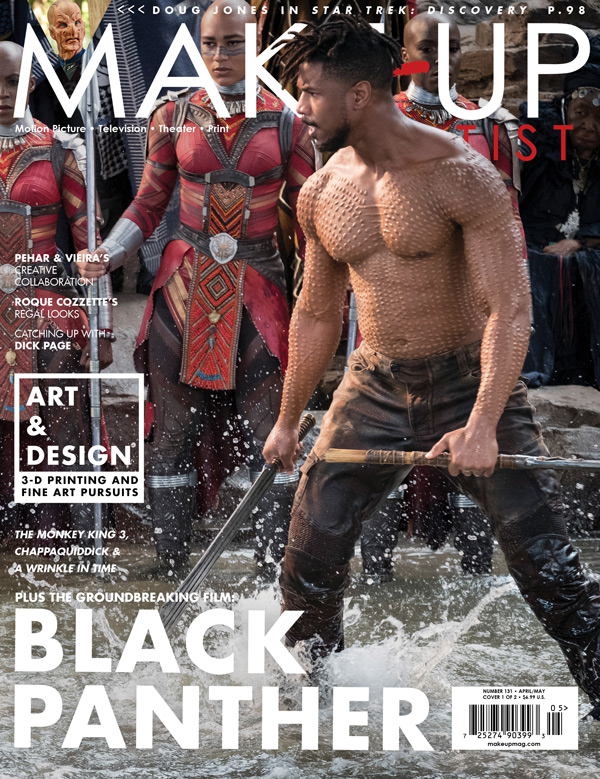 MAKE-UP ARTIST magazine side cover Issue 131 April/May 2018