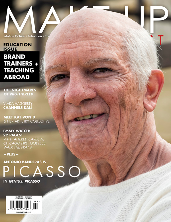 MAKE-UP ARTIST magazine side cover Issue 132 June/July 2018