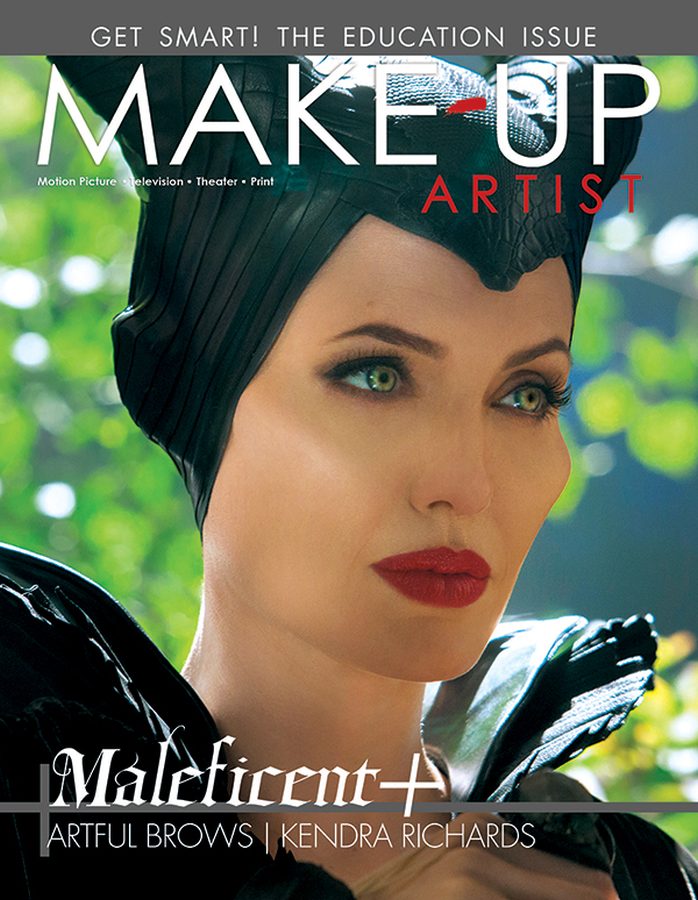 MAKE-UP ARTIST magazine side cover Issue 109 August/September 2014