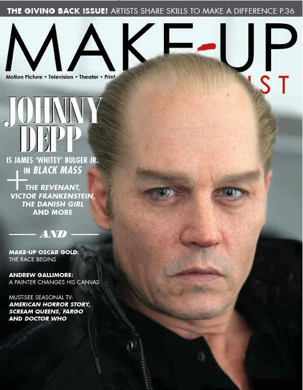 MAKE-UP ARTIST magazine side cover Issue 117 December 2015