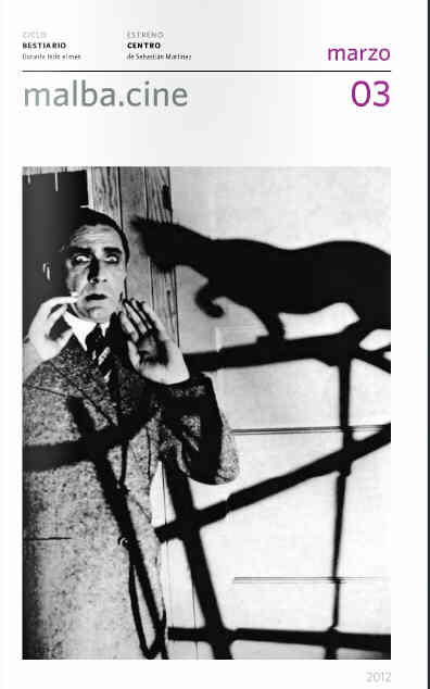 MALBA CINE magazine side cover March 2012