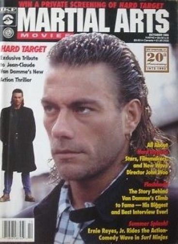 MARTIAL ARTS MOVIES (IKF) magazine side cover October 1993