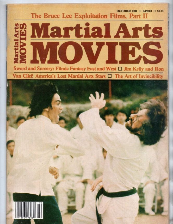 MARTIAL ARTS MOVIES (IKF) magazine side cover October 1981