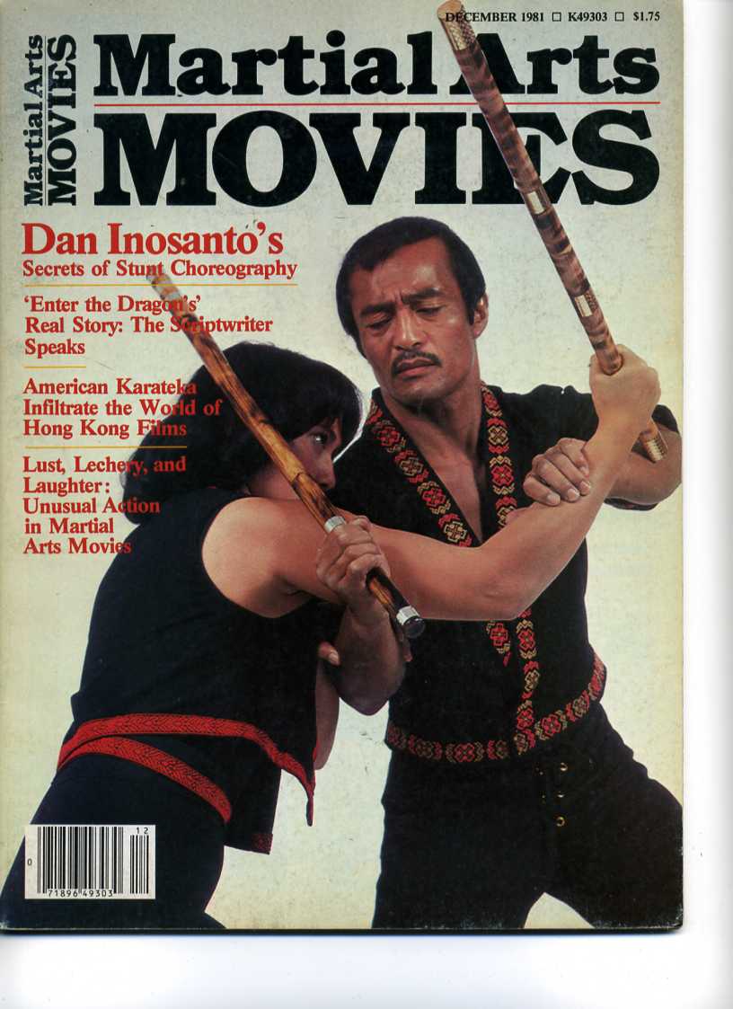 MARTIAL ARTS MOVIES (IKF) magazine side cover December 1981