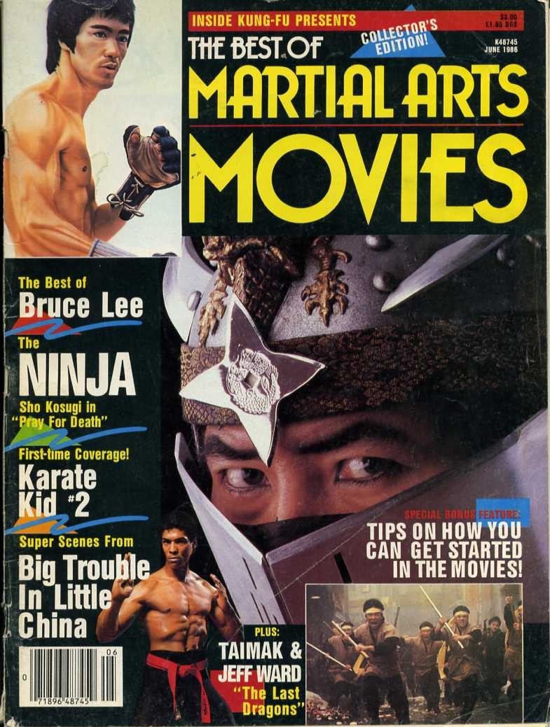 MARTIAL ARTS MOVIES (IKF) magazine side cover June 1986