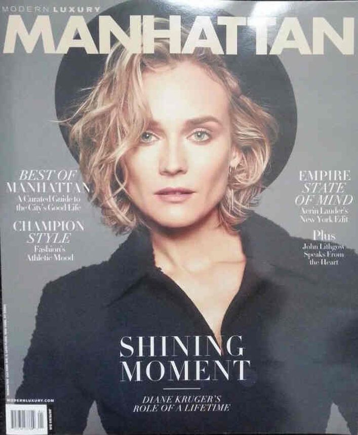 MODERN LUXURY MANHATTAN magazine side cover  January/February 2018