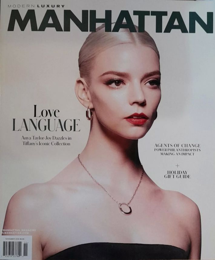 MODERN LUXURY MANHATTAN magazine side cover  November 2024