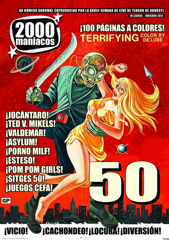 2000 MANIACOS magazine side cover Issue 50 Winter 2017