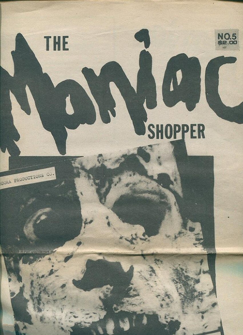MANIAC SHOPPER magazine side cover Issue 5   1988