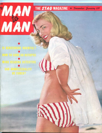 MAN TO MAN magazine side cover  December 1949/ January 1950 