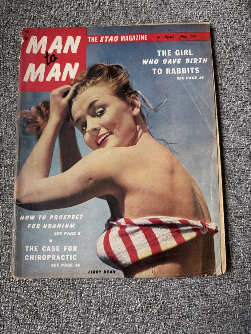 MAN TO MAN magazine side cover  April/May 1950