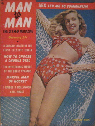 MAN TO MAN magazine side cover  February 1951