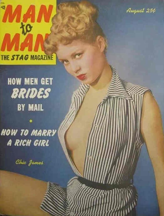 MAN TO MAN magazine side cover  August 1952
