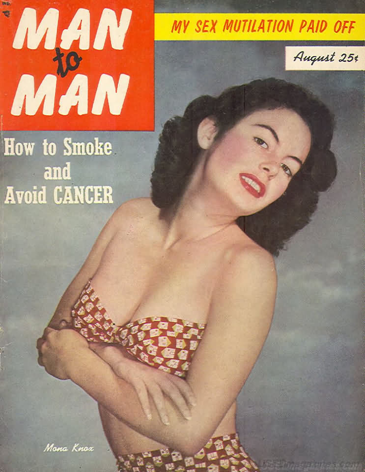 MAN TO MAN magazine side cover  August 1954