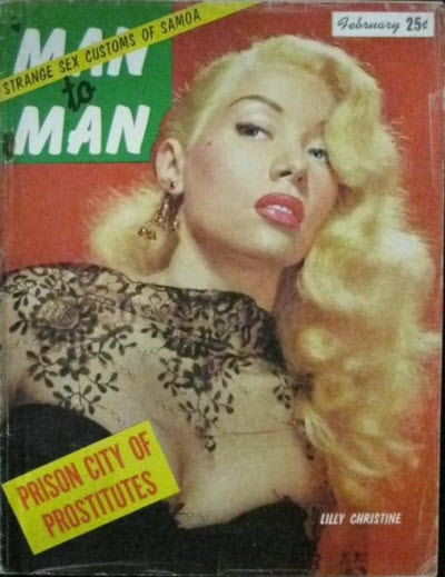 MAN TO MAN magazine side cover  February 1955