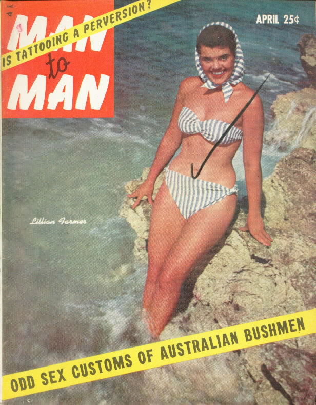 MAN TO MAN magazine side cover  April 1955