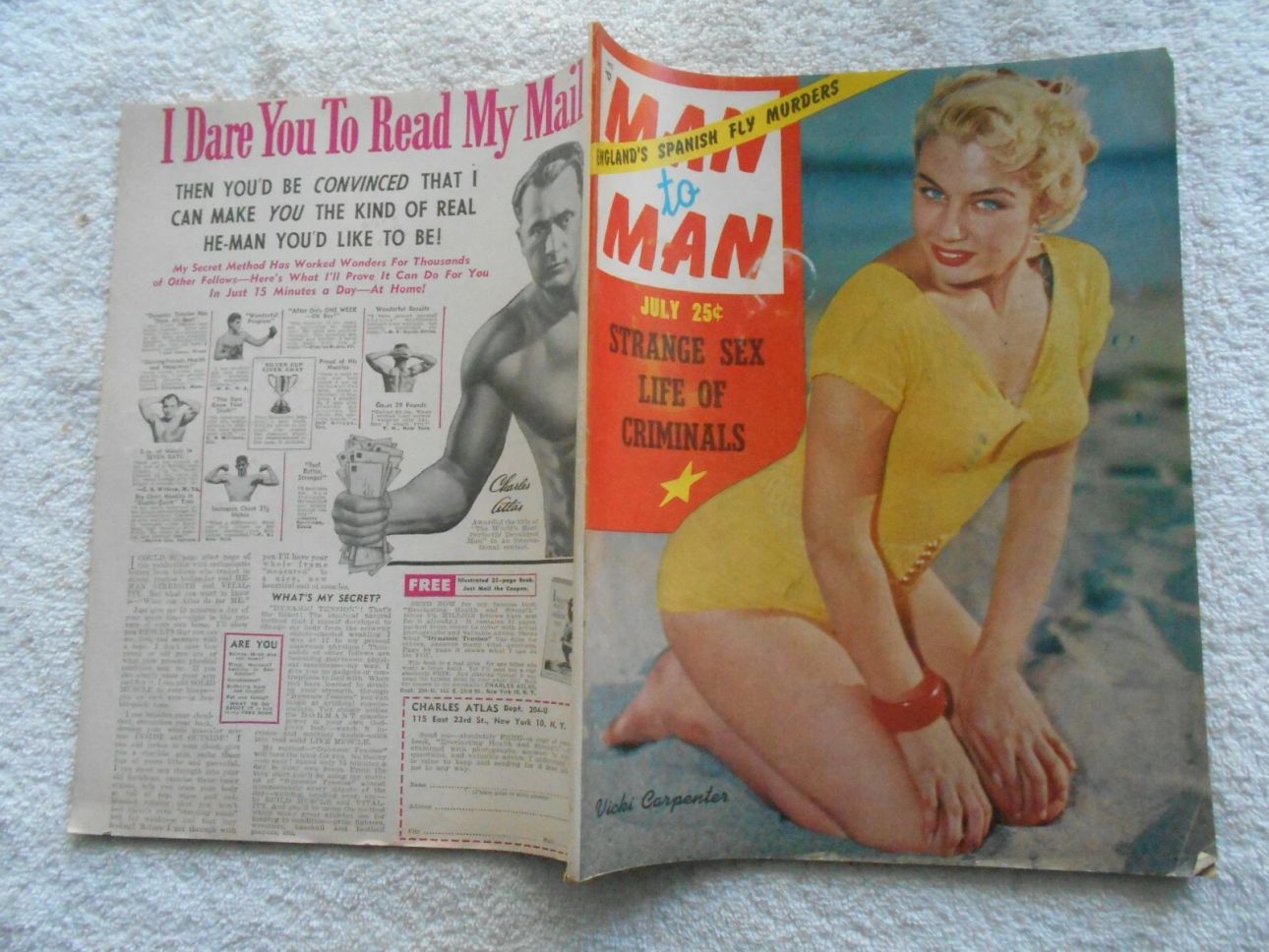 MAN TO MAN magazine side cover  July 1955