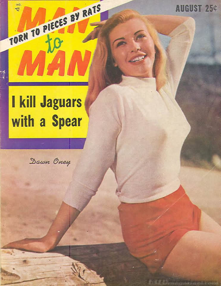 MAN TO MAN magazine side cover  August 1955
