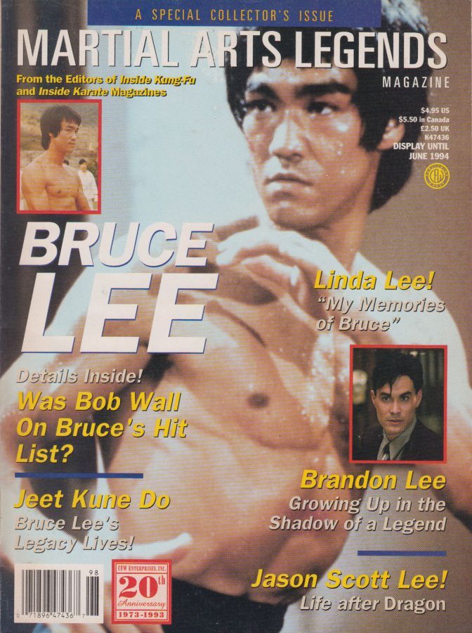MARTIAL ARTS LEGENDS magazine side cover  June 1994