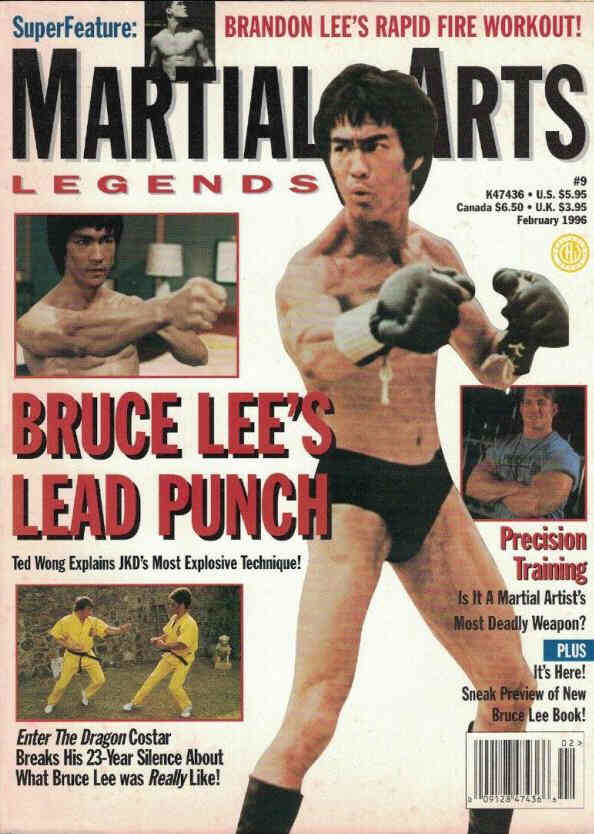 MARTIAL ARTS LEGENDS magazine side cover  February 1996
