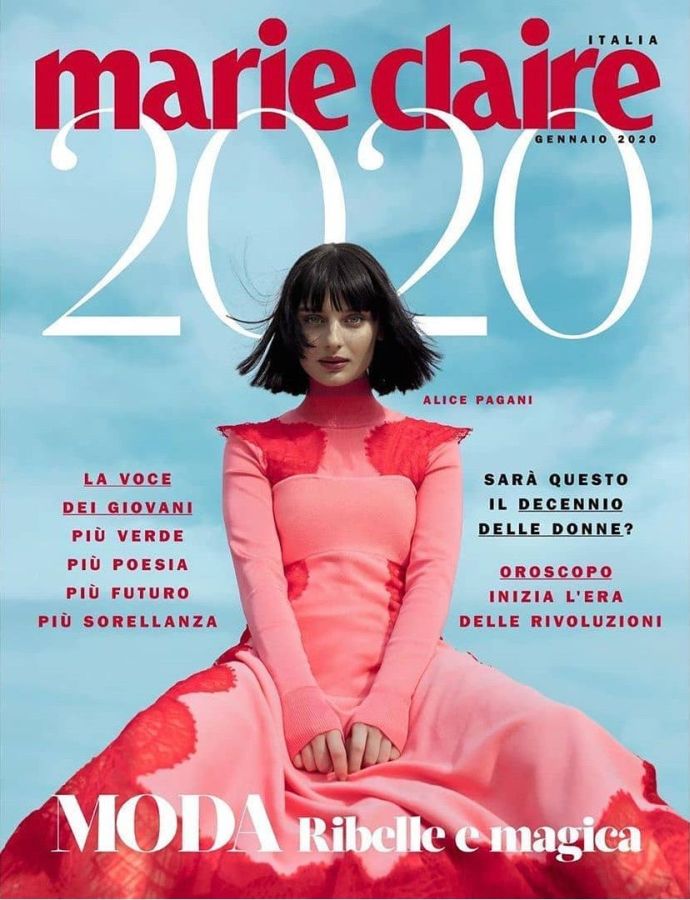 MARIE CLAIRE ITALY magazine side cover  January 2020
