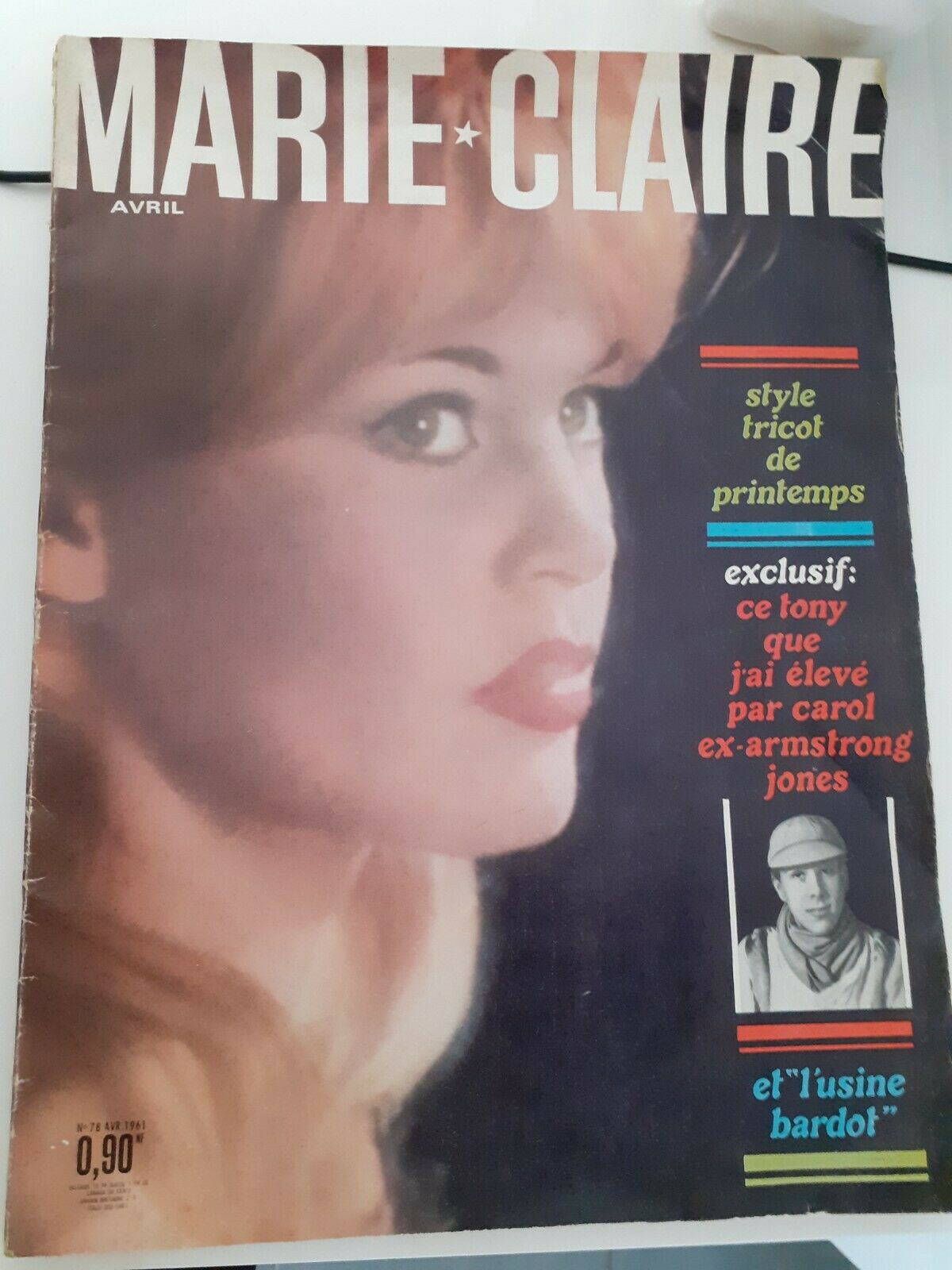 MARIE CLAIRE FRANCE magazine side cover Issue 78  April 1961