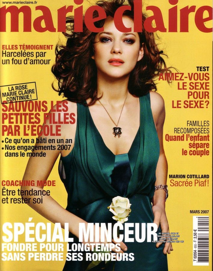 MARIE CLAIRE FRANCE magazine side cover  March 2007