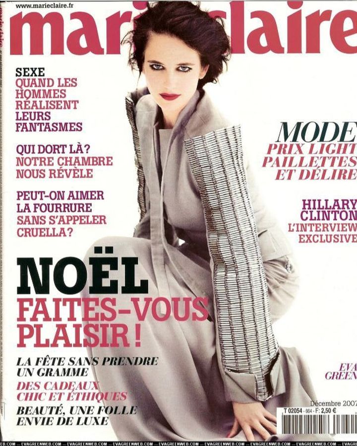 MARIE CLAIRE FRANCE magazine side cover  December 2007