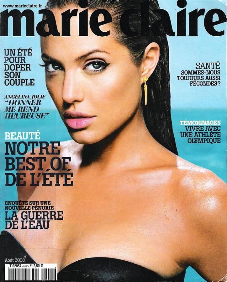 MARIE CLAIRE FRANCE magazine side cover  August 2008
