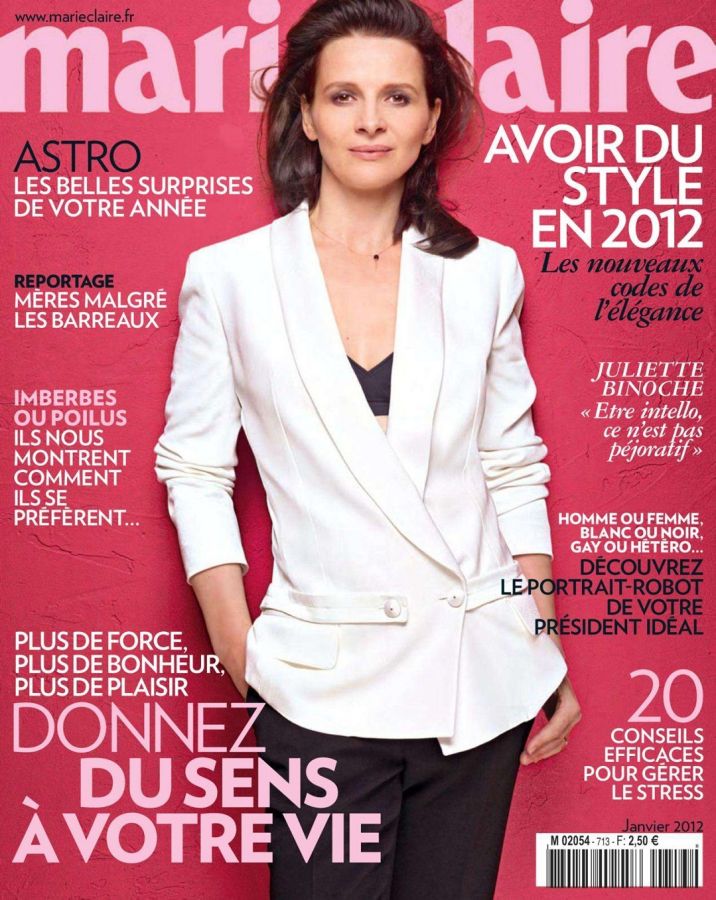 MARIE CLAIRE FRANCE magazine side cover  January 2012