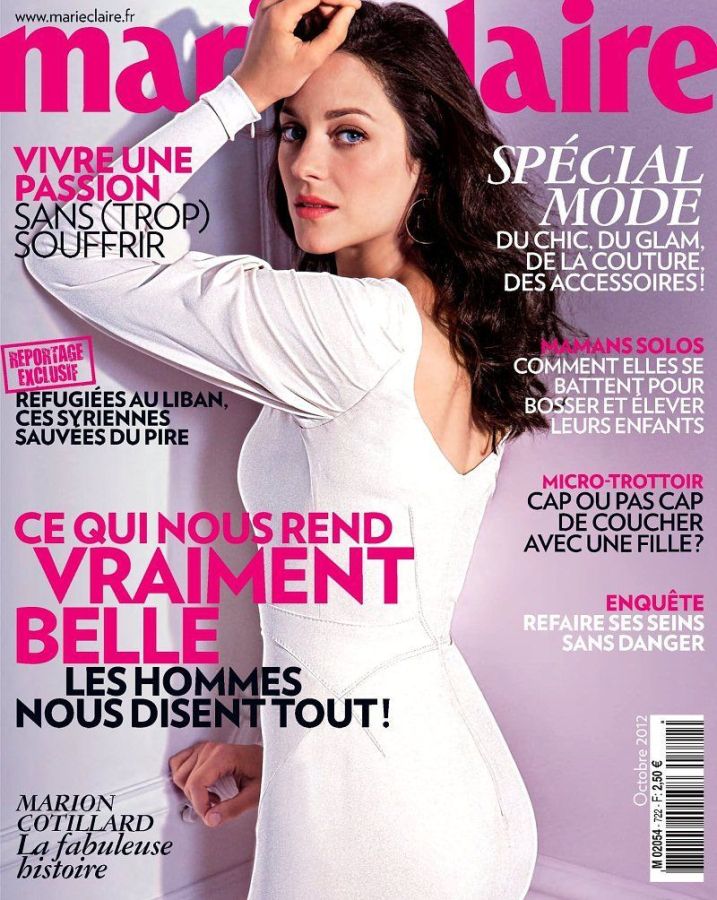 MARIE CLAIRE FRANCE magazine side cover  October 2012