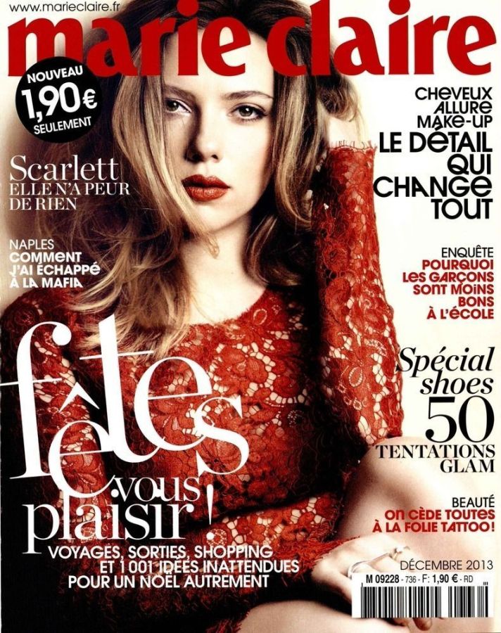 MARIE CLAIRE FRANCE magazine side cover  December 2013