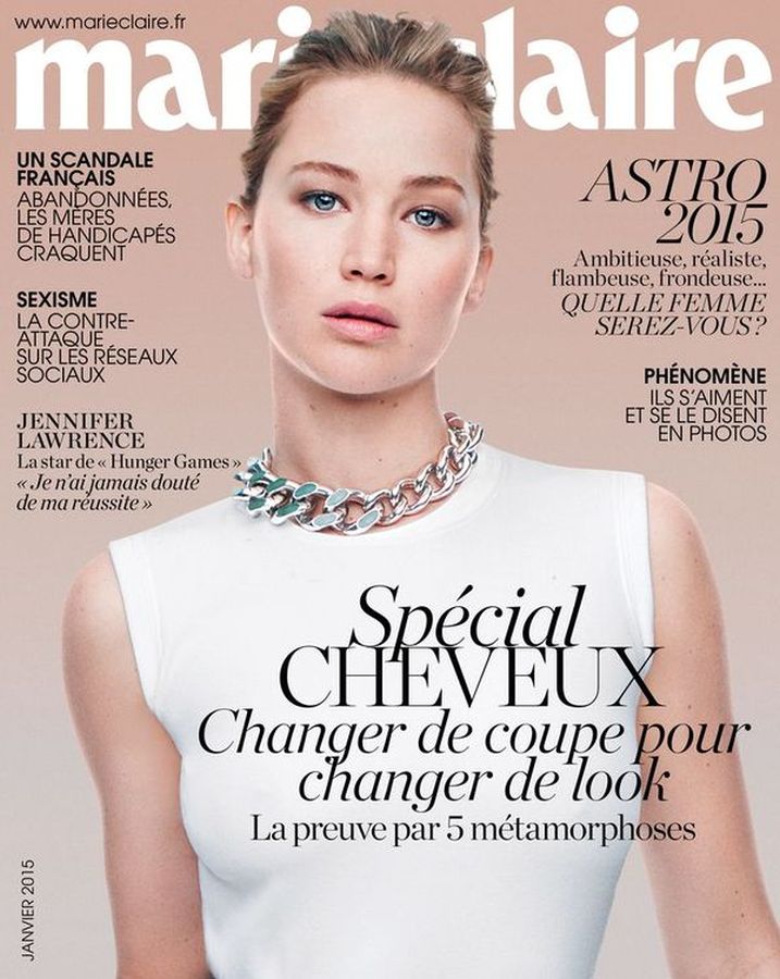 MARIE CLAIRE FRANCE magazine side cover  January 2015