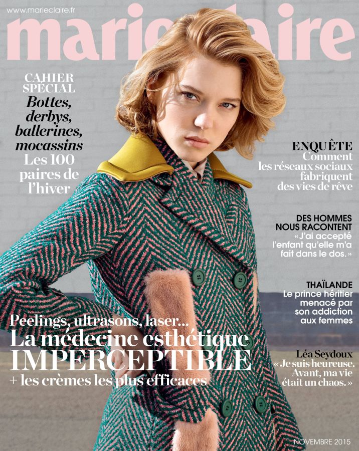 MARIE CLAIRE FRANCE magazine side cover  November 2015