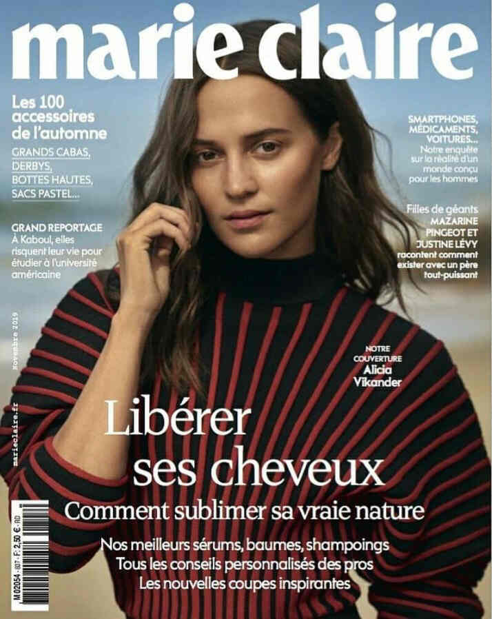 MARIE CLAIRE FRANCE magazine side cover  November 2019