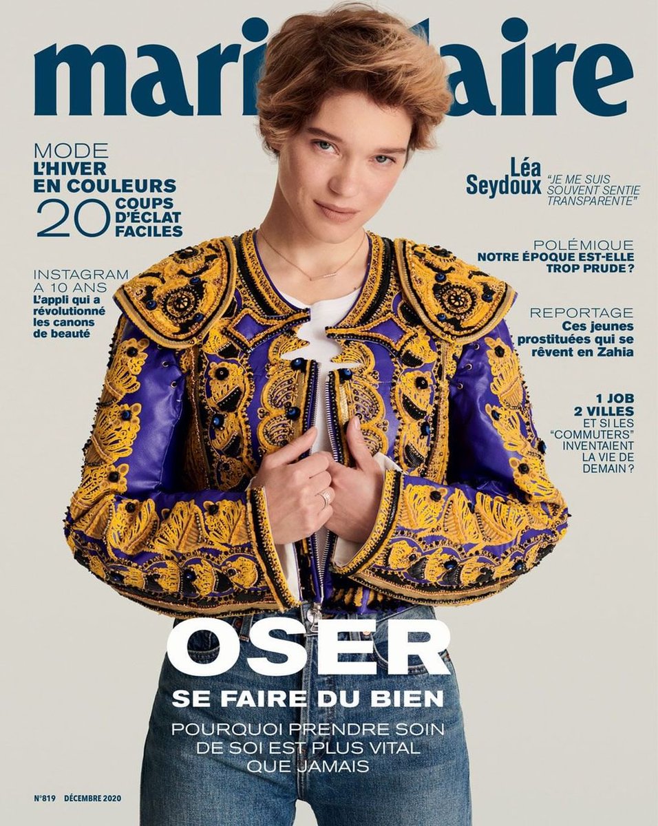 MARIE CLAIRE FRANCE magazine side cover  December 2020