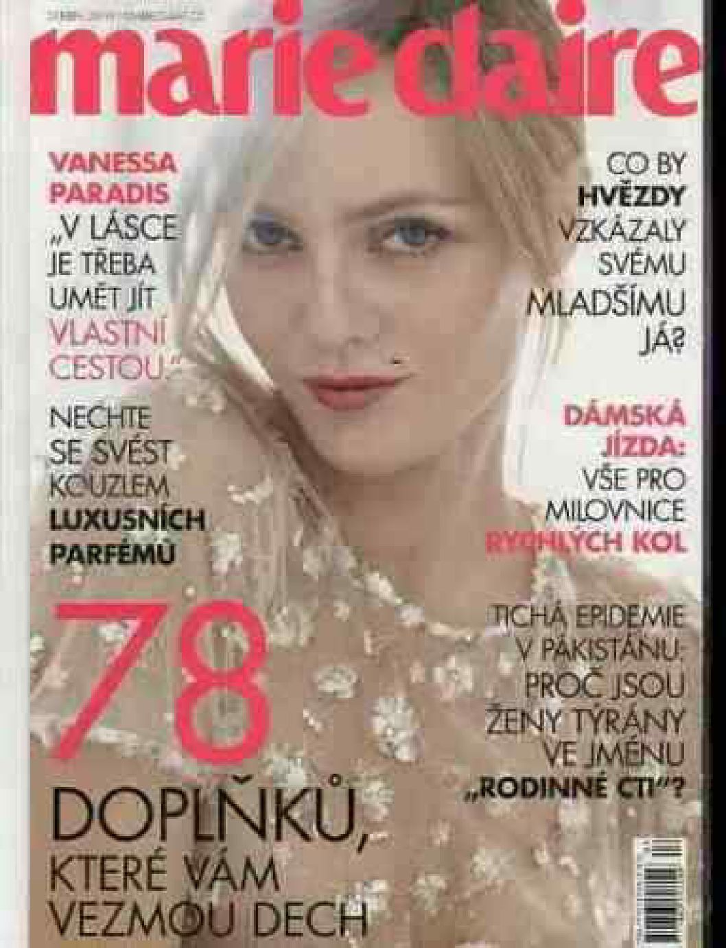 MARIE CLAIRE CZECH magazine side cover  April 2010