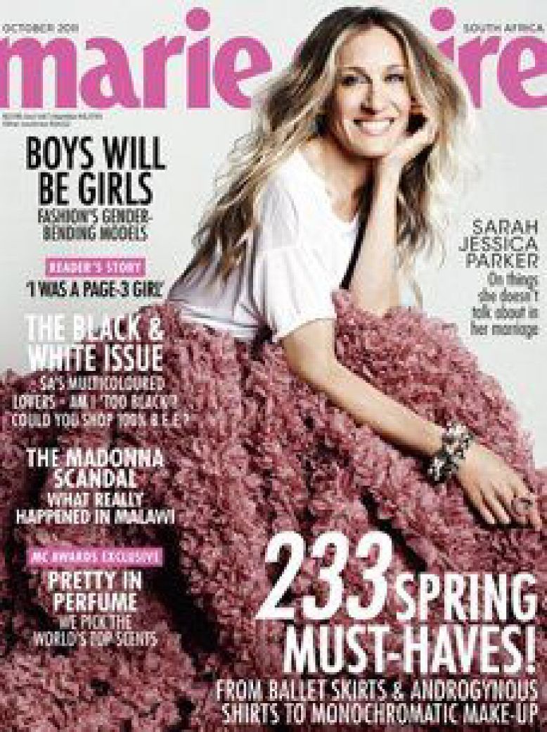 MARIE CLAIRE SOUTH AFRICA magazine side cover  October 2011