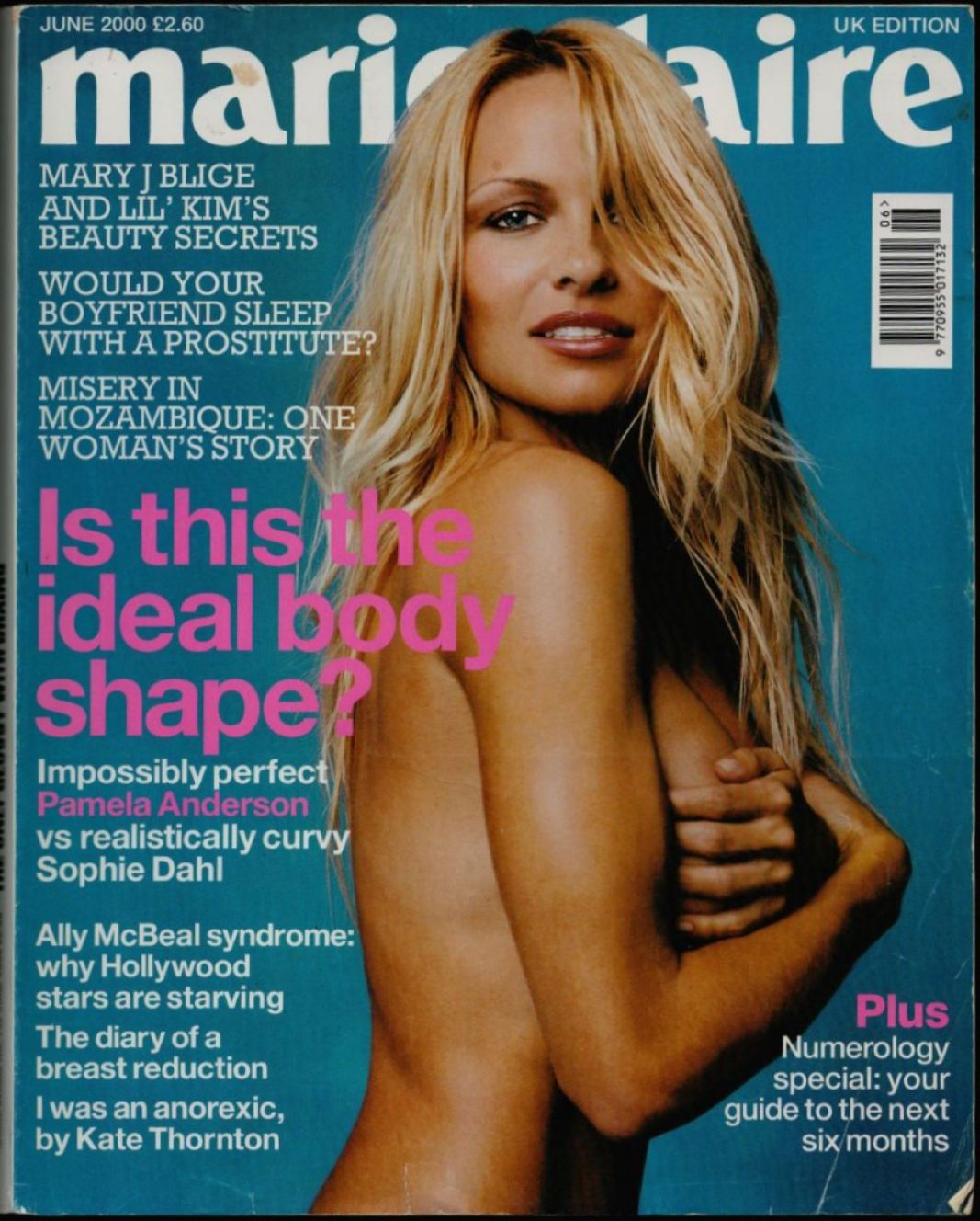 MARIE CLAIRE UK magazine side cover  June 2000