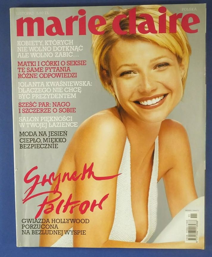 MARIE CLAIRE POLAND magazine side cover  November 1998