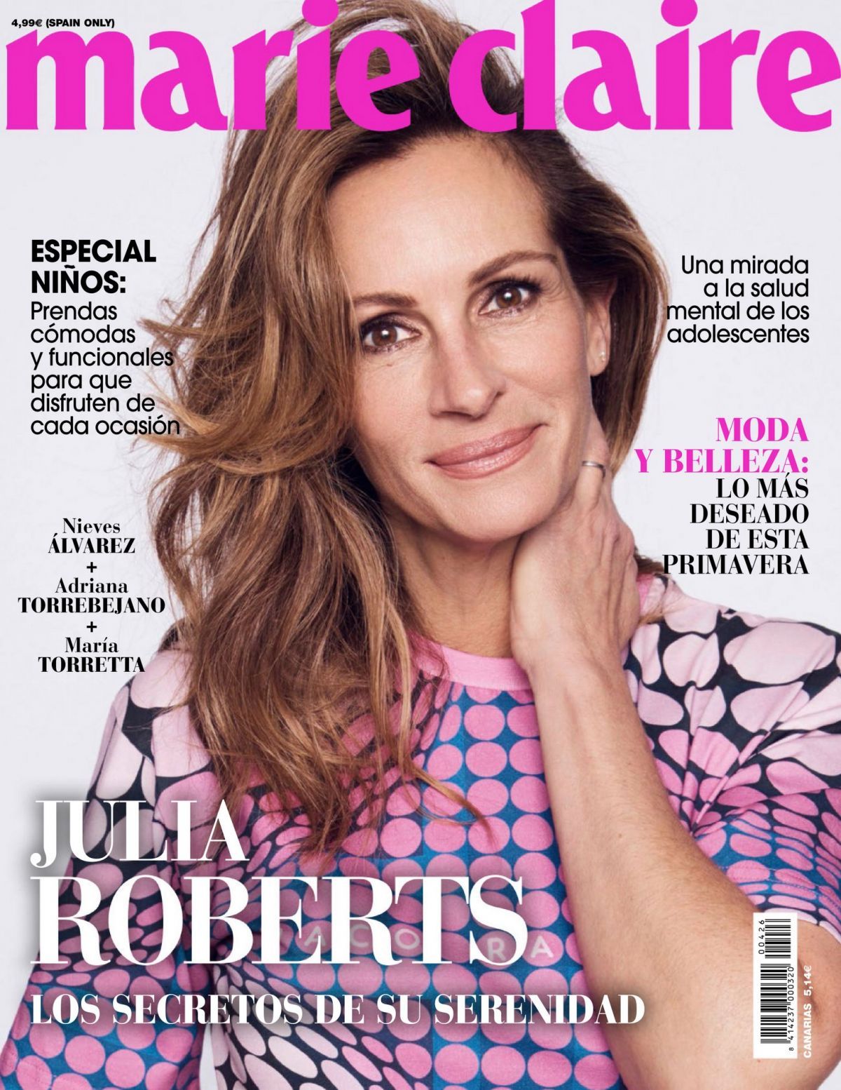 MARIE CLAIRE SPAIN magazine side cover  April 2023