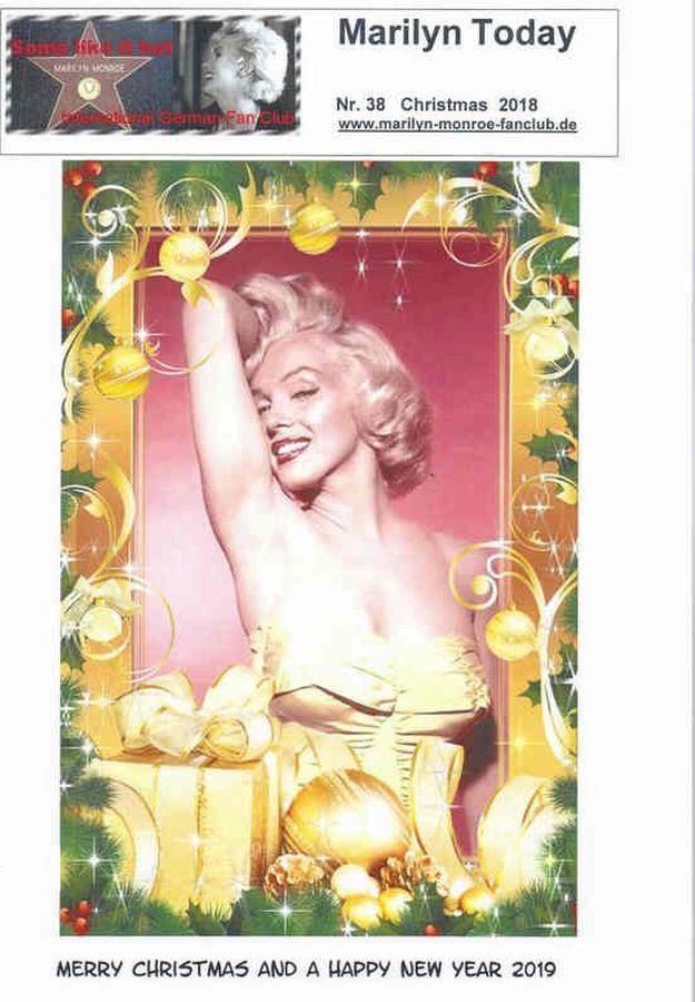 MARILYN TODAY magazine side cover Issue 38  December 2018