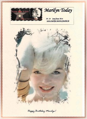 MARILYN TODAY magazine side cover Issue 24 June/July 2014