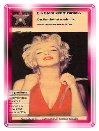 MARILYN TODAY magazine side cover June/July/August 2008