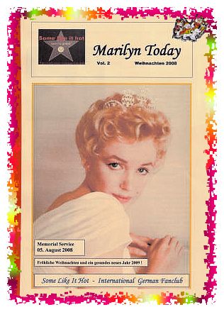 MARILYN TODAY magazine side cover December 2008