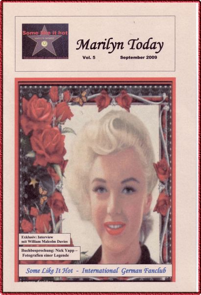 MARILYN TODAY magazine side cover September/October/November 2009