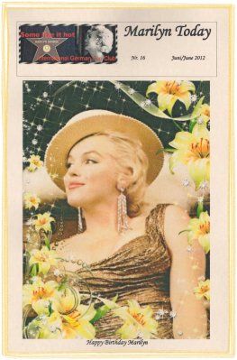 MARILYN TODAY magazine side cover June/July/August 2012