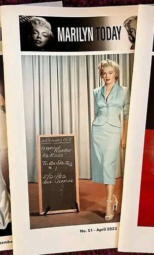 MARILYN TODAY magazine side cover Issue 51  April 2023